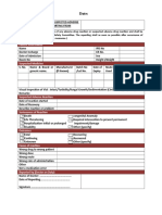 Adverse Drug Reaction Format