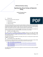 Lab. #1 - Defect (Bug) Reporting, Manual Testing, and Regression Testing