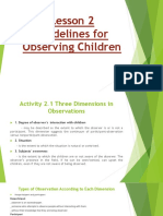 Lesson 2 Guidelines For Observing Children