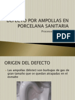 Defecto Por Ampollas en Porcelana Sanitaria