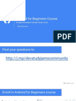 Android For Beginners Course: Google Developer Groups Study Jams