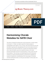 Harmonising Chorale Melodies For SATB Choir: Search