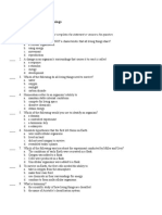 Chapter 1 Sample Test Living Things