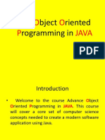 Adv.O O P Java: Bject Riented Rogramming in