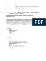 Determinación Del Índice de Madurez en Frutas y Hortalizas