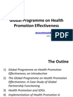 Global Programme On Health Promotion Effectiveness: Dewirokhmah@unej - Ac.id