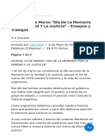 Glosas 24 de Marzo Día de La Memoria Por La Verdad Y La Justicia - Ensayos y Trabajos