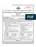 National Means-Cum-Merit Scholarship Examination - 2017 Class - VIII Part - I S A T (SAT)