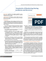 Recognised Standards of Monitoring During Anaesthesia and Recovery