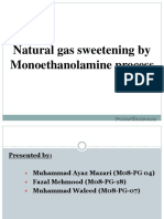 Natural Gas Sweetening by Monoethanolamine Process