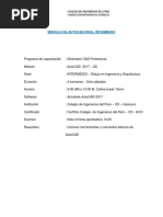 Módulo de Autocad Nivel Intermedio: Colegio de Ingenieros Del Perú