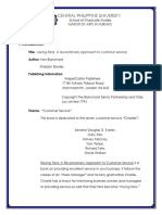 Central Philippine University: Title: Raving Fans! A Revolutionary Approach To Customer Service Author: Ken Blanchard