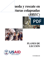 (BREC) Busqueda y Rescate en Estructura Colasada - PLANES DE LECCION PDF