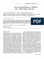 GBS-M: Activities of Daily Living Ratings of Elderly People Using Katz' ADL Index and The Scale