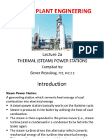 Power Plant Engineering: Lecture 2a Thermal (Steam) Power Stations