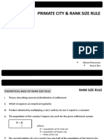 Primate City & Rank Size Rule: O P A D