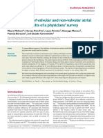 The Definition of Valvular and Non-Valvular Atrial Fibrillation: Results of A Physicians' Survey