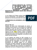 Beneficios Legales Derivados Del Contrato de Trabajo