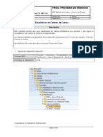 Planificación de Valores Estadísticos en Centros de Costos