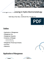 Pengolahan Bijih Mangan (MN) Melalui Hidro-Elektrometalurgi