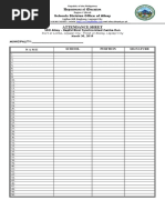 Attendance Sheet ZUMBA FUN RUN 1