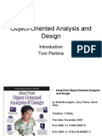 Object-Oriented Analysis and Design: Tom Perkins