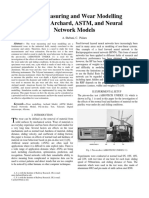 Wear Measuring and Wear Modelling Based On Archard, ASTM, and Neural Network Models