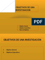  Los Objetivos de Una Investigacion