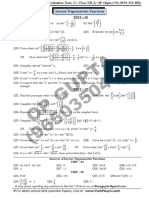 Answers of Inverse Trigonometric Functions TEST - 01