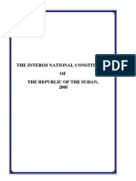 Interim National Constitution of The Republic of The Sudan, 2005