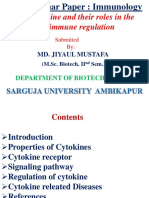 Topic: Cytokine and Their Roles in The Immune Regulation: Md. Jiyaul Mustafa