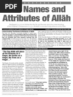 The Names and Attributes of Allāh