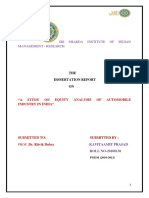 SRI Sharda Institute OF Indian Management - Research: THE Dissertation Report ON