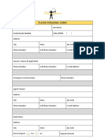 w-6 Player Personal Form