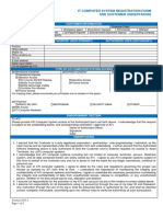 It Computer System Registration Form and Customer Undertaking