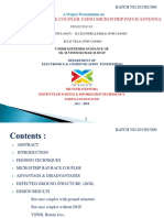 Desgining A Rat-Race Coupler Using Microstrip Patch Antenna: A Project Presentation On