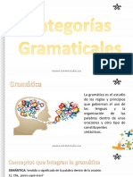 Categorías Gramaticales