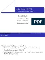 Computer Vision (Cs708) : Lecture02 - Image Formation and Opencv