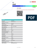 Speciifactions and Cross Reference Bosch Spark Plug