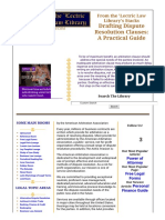 Drafting Dispute Resolution Clauses - A Practical Guide