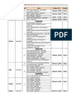 PG Entrance Schedule Test