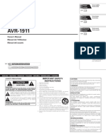 Av Surround Receiver: Owner's Manual Manuel de L'utilisateur Manual Del Usuario