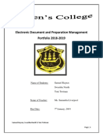 Electronic Document and Preparation Management Portfolio 2018-2019