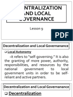 Decentralization and Local Governance