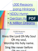 10,000 Reasons Lupang Hinirang Nddu Hymn Gensan Hymn A Million Dreams