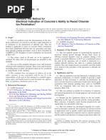 Electrical Indication of Concrete's Ability To Resist Chloride Ion Penetration