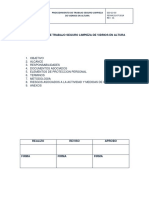 Procedimiento de Trabajo Seguro Limpieza de Vidrios en Altura