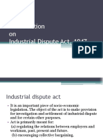 Presentation On Industrial Dispute Act, 1947