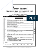 Admission Cum Scholarship Test