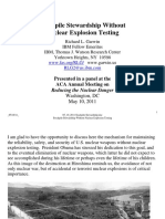 Stockpile Stewardship Without Nuclear Explosion Testing